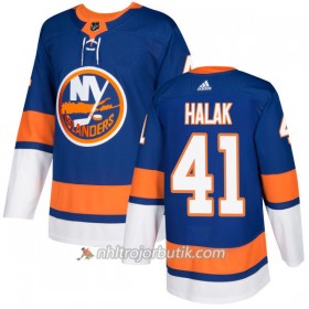 Män Ishockey New York Islanders Tröja Jaroslav Halak 41 Adidas 2017-2018 Royal Authentic